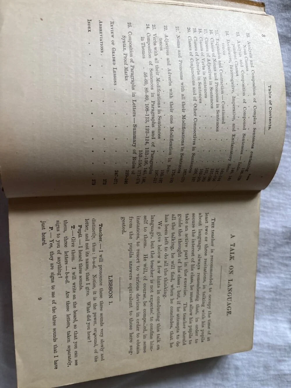 1901Graded Lessons In English Revised Edition Hardcover Elementary Grammar Reed